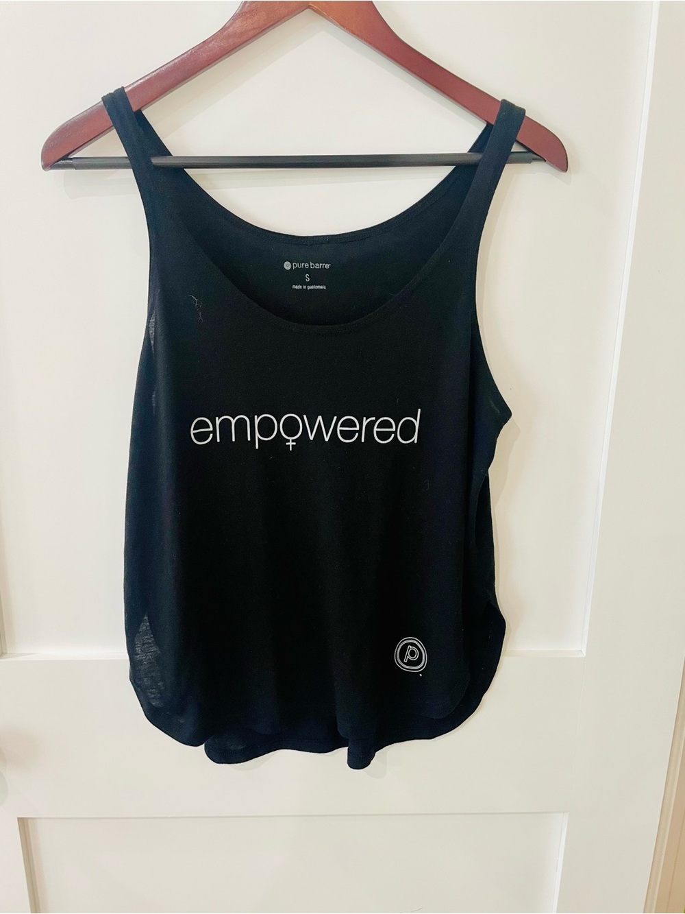 Pure Barre Black 'empowered' Graphic Tank